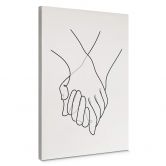 Leinwandbild 1X Studio - Line Art Hand in Hand 