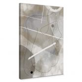 Canvas 1X Studio - Line Art Silhouet van een Vrouw - Abstracte Kunst 