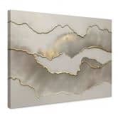 Leinwandbild Abstrakte Landschaft mit Metallicfarben - Alma 