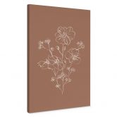 Leinwandbild Wildrosenstrauß Mocha-Mousse - Anis Illustration 
