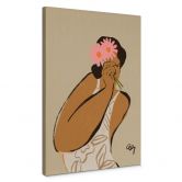 Leinwandbild Rosa Blumen im Haar - Arty Guava 