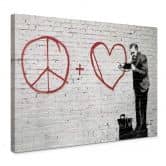 Leinwandbild Banksy - Peaceful Hearts Doctor 