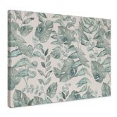Leinwandbild Dschungelblätter Aquarell Creme - Bloomery Decor 
