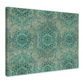 Canvas schilderij Mandala Boho Goud-groen | Geometrisch monster - Bloomery Decor 
