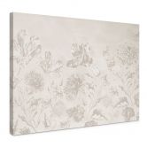 Leinwandbild Wildblumen in Kreide-Optik Greige - Bloomery Decor 