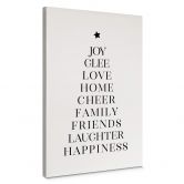 Leinwandbild Spruch - Weihnachtsbaum Typografisch - Blursbyai 