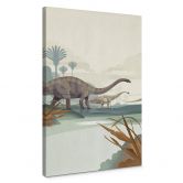 Leinwandbild Braun - Diplodocus 