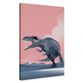 Leinwandbild Kinderzimmer - Dino Giganotosaurus - Braun 