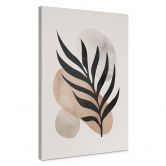 Leinwandbild Botanische Silhouette mit kunstvoller Geometrie - Costa 