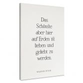 Leinwandbild Das Schönste auf Erden 