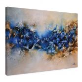 Leinwandbild Blau-goldene Interaktion - Fedrau 