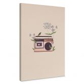 Leinwandbild Retro Radio floral - Frida Floral Studio 
