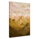 Leinwandbild Goldene Berge im Sonnenuntergang - Goed Blauw 