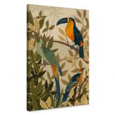 Canvas Goed Blauw - Vogels in een Paradijs 