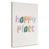 Leinwandbild Spruch - Happy place 