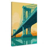 Leinwandbild Stadtblick durch die Manhattan Bridge - Heemskerk 