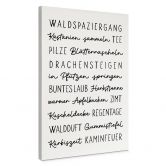Leinwandbild Herbstliche Worte - Typografie 