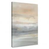 Leinwandbild Gold-graue Landschaft aus Pinselstrichen - Hobday 