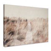 Leinwandbild Verträumte Landschaft mit Holzsteg - Imaginative 