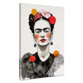 Leinwandbild Frida Kahlo Pop-Art Porträt - Jaszke 