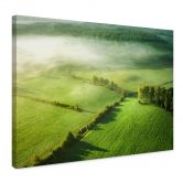 Leinwandbild Idyllische Felder im Nebel | Natur | Wohnzimmer - Keller 
