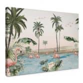 Leinwandbild Kikki Belle - Flamingo Oase 