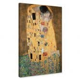 Leinwandbild Kunstdruck Klimt - Der Kuss 