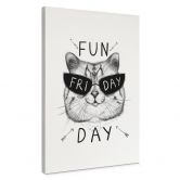 Leinwandbild Katze mit Sonnenbrille - Fun Friday Cat - Korenkova 