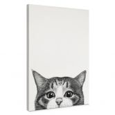Canvasbillede Nysgerrig kat - Korenkova 