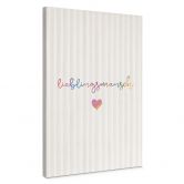 Leinwandbild Lieblingsmensch mit Herz 