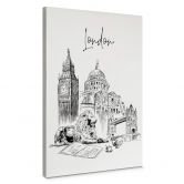 Leinwandbild London - Schwarz-Weiß - Love your City 