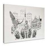 Leinwandbild München - Schwarz-Weiß - Love your City 