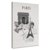 Leinwandbild Paris - Schwarz-Weiß - Love your City 