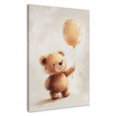 Canvas schilderij Kleine teddybeer met ballon - Magnusson 