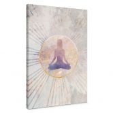 Leinwandbild Lotussitz - Meditation im goldenen Licht - Manovski 