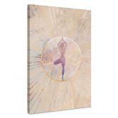 Leinwandbild Yoga Baumhaltung im Sonnenkreis - Manovski 