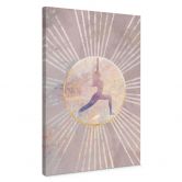 Leinwandbild Yoga Sonnengruß rosa | roségold - Manovski 