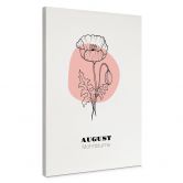 Personalisierbares Leinwandbild Monatsblume August 