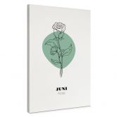 Personalisierbares Leinwandbild Monatsblume Juni 