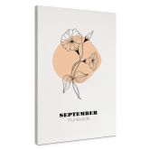 Personalisierbares Leinwandbild Monatsblume September 