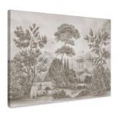 Leinwandbild Landschaft mit Gartenlandschaft in Beige - Ms Tiff 