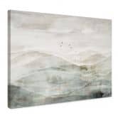 Leinwandbild Neblige Berglandschaft Aquarell - Ms Tiff 