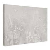 Leinwandbild mit Blumenrelief - Pflanzen in Weiß im modernen Design - Ms Tiff 