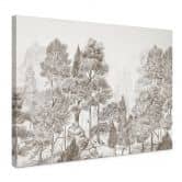 Leinwandbild Wald mit Waldlandschaft in Beige - Ms Tiff 