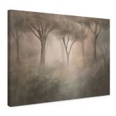 Leinwandbild Waldmagie im Morgennebel Beige - Ms Tiff 