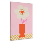 Canvas NKTN - Retro Bloem: Do it Because it Makes you Happy 