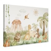 Leinwandbild Kleine Dinos auf großer Entdeckungsreise - Oliver Robins 