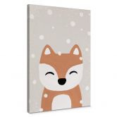 Kinderzimmer Leinwandbild Schneefuchs - Orara Studio 