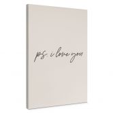 Leinwandbild Ps. I love you | Handschriftliche Typografie 