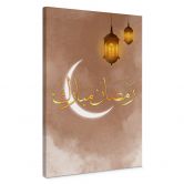 Canvasbillede Ramadan Mubarak med lanterner 